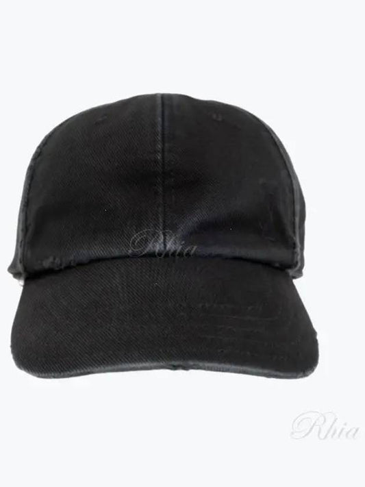 Cassandre Cotton Ball Cap Black - SAINT LAURENT - BALAAN 2