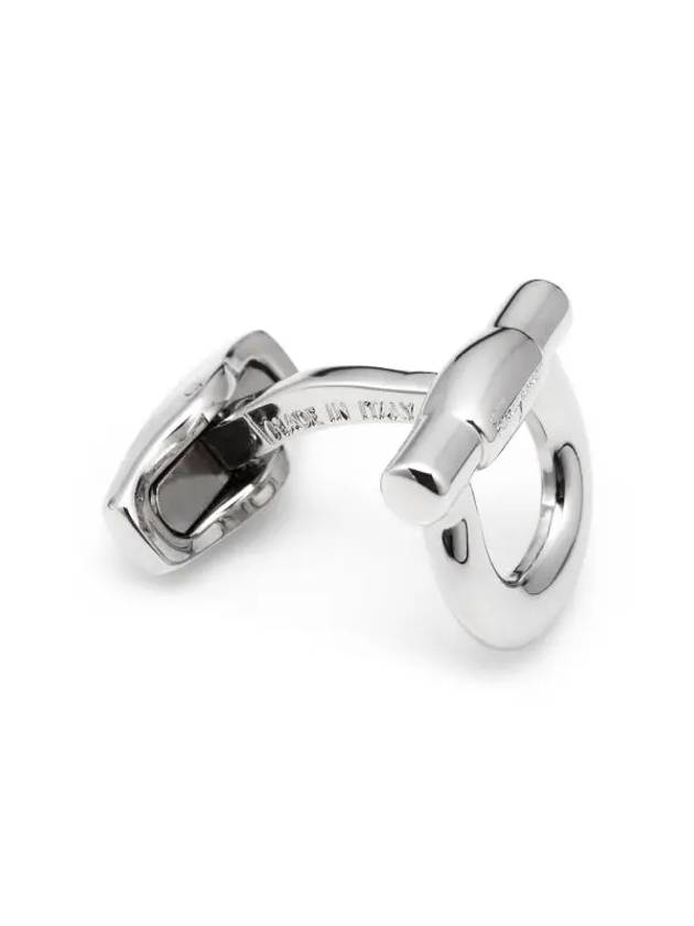 Gancini Logo Cufflinks Silver - SALVATORE FERRAGAMO - BALAAN 4