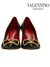 V Logo Signature Smooth Leather Pumps Heels Black - VALENTINO - BALAAN 8