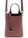 Micro Leather Mini Tote Bag Pink - TOD'S - BALAAN 3