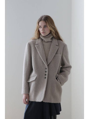 loose fit one button alpaca jacket - CAHIERS - BALAAN 1