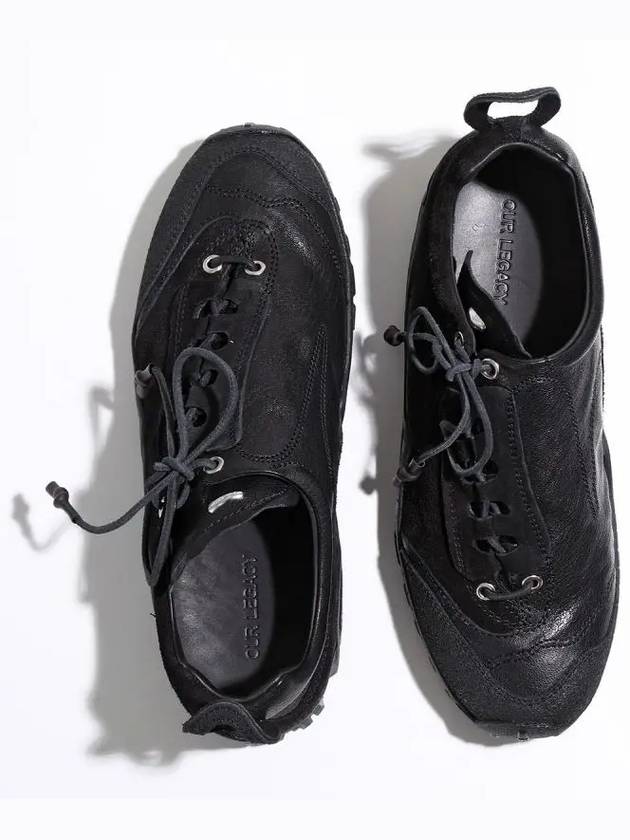 Gabe Stealth Leather Low Top Sneakers Black - OUR LEGACY - BALAAN 5