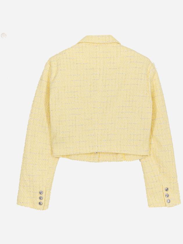 Cropped tweed jacket YELLOW - MAJE - BALAAN 4