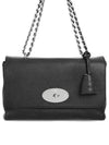 Lily Glossy Leather Shoulder Bag Black - MULBERRY - BALAAN 2