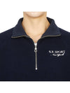 Embroider Logo Sweatshirt Navy - SPORTY & RICH - BALAAN 8