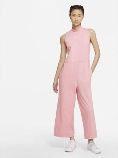 Sportswear Women's High Neck Swoosh Jumpsuit Pink - NIKE - BALAAN 2