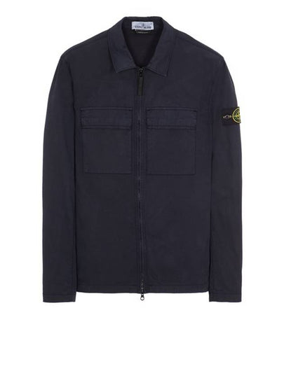 Wappen Patch Double Pocket Cotton Zip-Up Jacket Dark Navy - STONE ISLAND - BALAAN 2