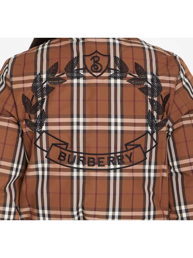 Check Nylon Down Padding Dark Birch Brown - BURBERRY - BALAAN 7