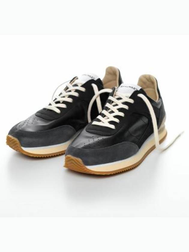 Men's Dash Nappa Suede Low Top Sneakers Black Clay - SPALWART - BALAAN 2