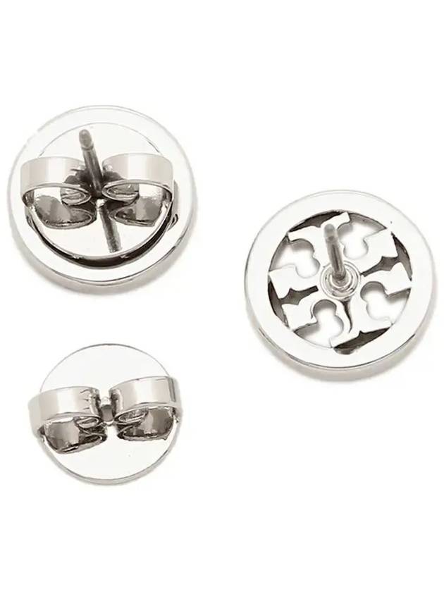 Miller Crystal Stud Earrings Silver - TORY BURCH - BALAAN 4