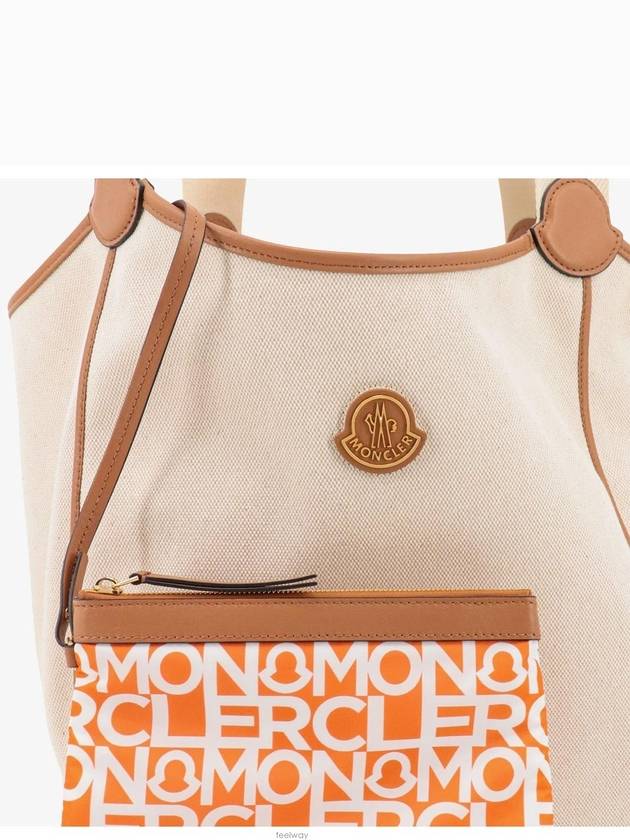 Nalani Canvas Tote Bag Beige - MONCLER - BALAAN 6