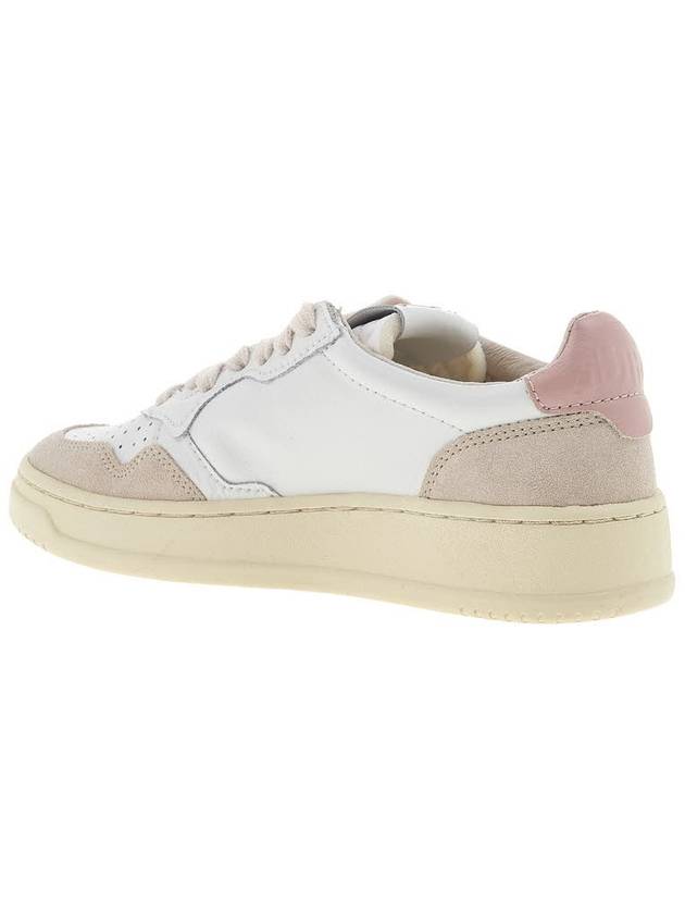 Medalist Leather Suede Low Top Sneakers White Pink - AUTRY - BALAAN 4