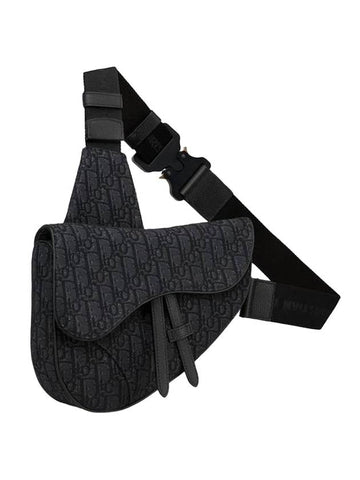 Homme Oblique Saddle Belt Bag Black - DIOR - BALAAN 1