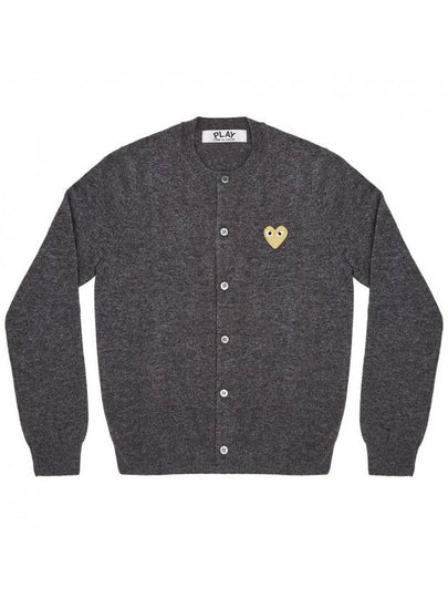 Gold Heart Wappen Wool Cardigan Grey - COMME DES GARCONS - BALAAN 2