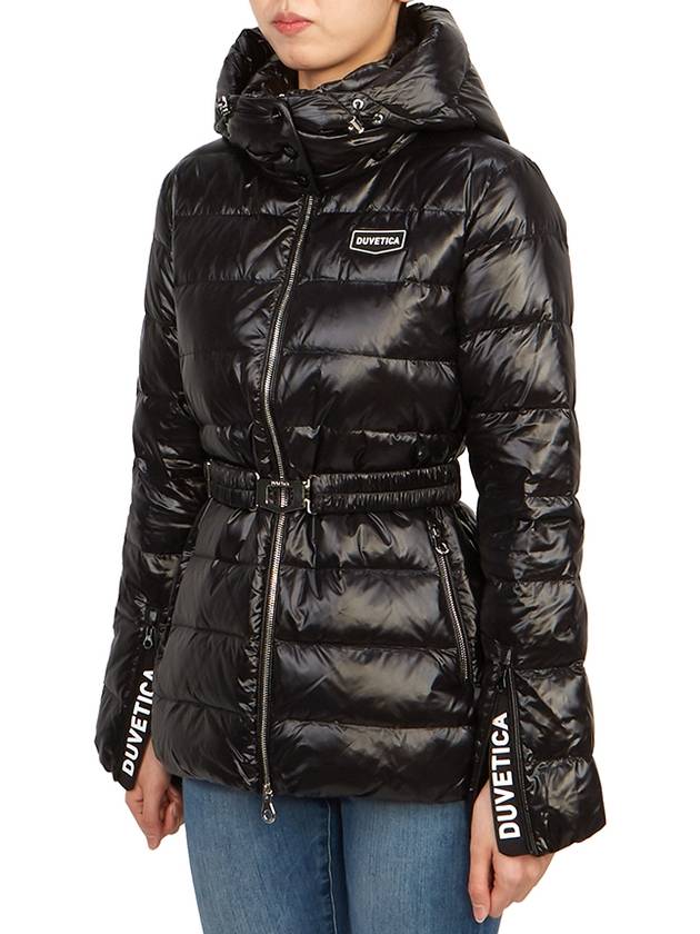 Women s goose down padded jacket Pigna belted hoodie VDDJ25235 BKS - DUVETICA - BALAAN 4