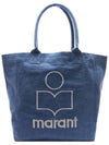 Yenky Embroidered Logo Large Shopper Tote Bag Blue - ISABEL MARANT - BALAAN 2