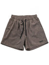 Corduroy Logo Shorts Charcoal - ARCANE FUNK - BALAAN 2