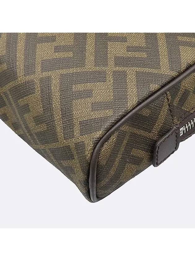 7N0116 Brown color PVC FF logo Zucca pouch - FENDI - BALAAN 5