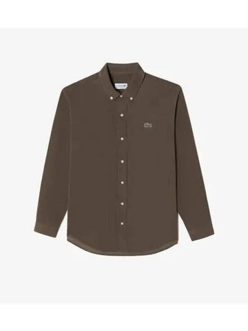 Men s Corduroy Solid Shirt Light Brown - LACOSTE - BALAAN 1