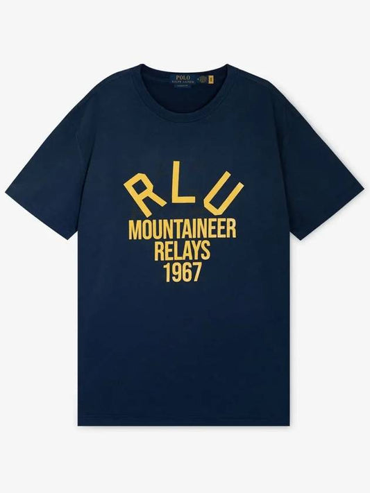 Men s RLU Blue Short Sleeve T Shirt 710936379 001 - POLO RALPH LAUREN - BALAAN 2
