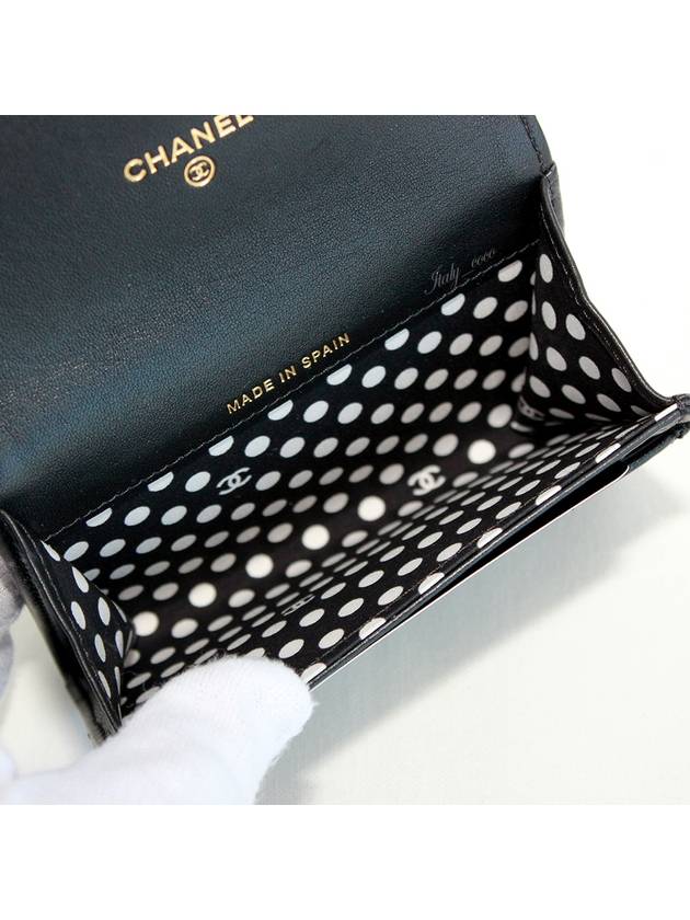 24SS Pre-Collection Pearl CC Classic Snap Card Wallet Lamb Skin AP3813 B15723 94305 - CHANEL - BALAAN 10