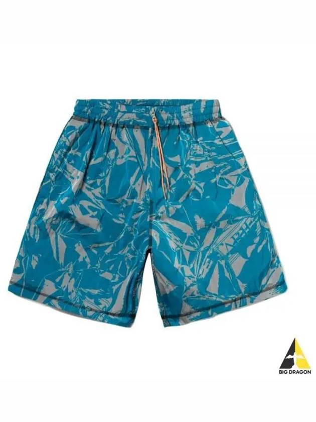 Crinkle Windcheater Shorts SSAR30601 BLUE Crinkle Windcheater Shorts - ARIES - BALAAN 1