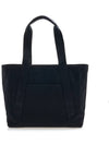 Paris Logo Strap Large Cotton Tote Bag Black - KENZO - BALAAN 4