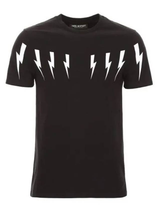 bolt print short sleeve t-shirt black - NEIL BARRETT - BALAAN 3