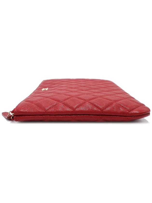 Chanel A82545 Red Caviar Gold Classic New Medium Clutch No 28 - CHANEL - BALAAN 6