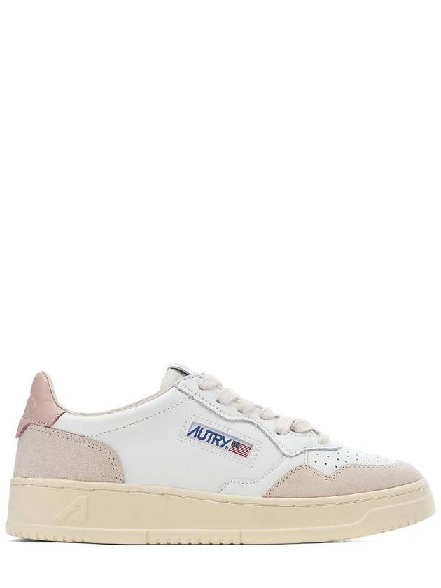 Medalist Leather Suede Low Top Sneakers White Pink - AUTRY - BALAAN 2