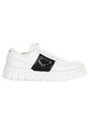 Padded Nappa Leather Low Top Sneakers White - PRADA - BALAAN 1