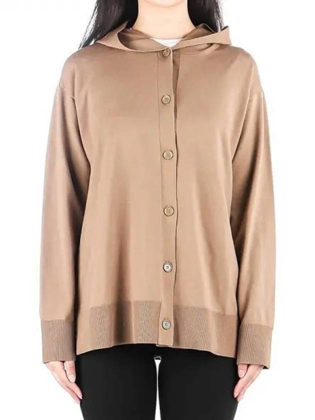 22FW Women's Hooded Knit Cardigan 93460229650 PORDOI 003 Brown 271539 - MAX MARA - BALAAN 1