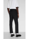 Wool blend straight pants black - GUCCI - BALAAN 6