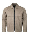 Organic Gabardine Over Long Sleeve Shirt Walnut - CP COMPANY - BALAAN 2