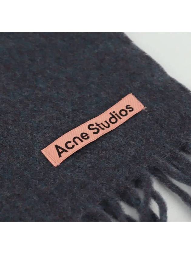 Wool Fringe Muffler Purple Melange - ACNE STUDIOS - BALAAN 4