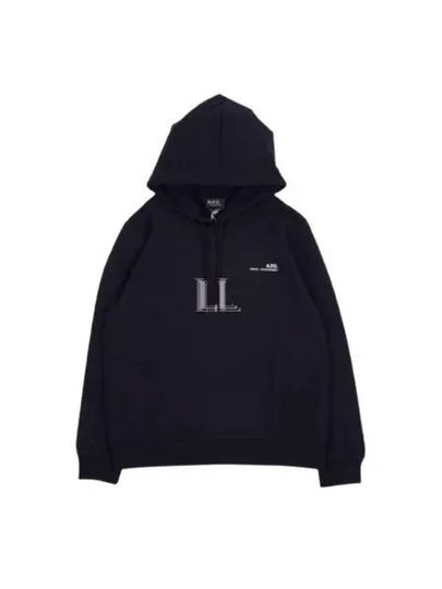 Women's Item Logo Print Hoodie Black - A.P.C. - BALAAN 2