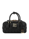 Arcadie Matelasse Nappa Leather Tote Bag Black - MIU MIU - BALAAN 2