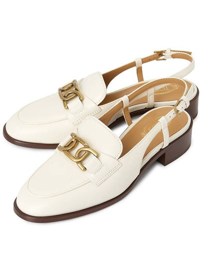 Leather Chain Loafers Ivory - TOD'S - BALAAN 2