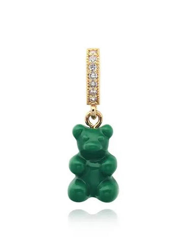 NOSTALGIA BEAR VEGAN PAVE CONNECTOR pendant fave women charm - CRYSTAL HAZE - BALAAN 1