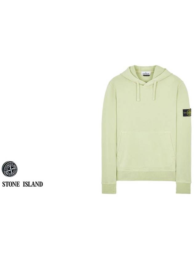 Men's Waffen Patch OLD Treatment Cotton Hoodie Green - STONE ISLAND - BALAAN 3