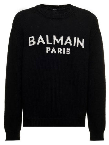 Logo Jersey Knit Top Black - BALMAIN - BALAAN 1