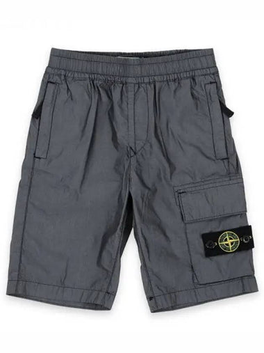 Stone Kids Waffen Patch Cargo Shorts Black 8016L0501 V0029 271972 1055403 - STONE ISLAND - BALAAN 1