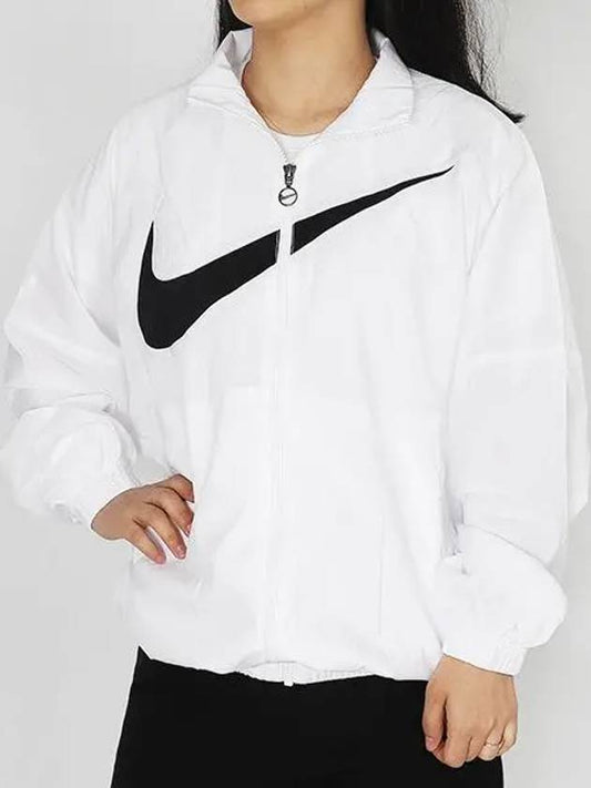 Women's Hybrid Woven Zip-Up Jacket White - NIKE - BALAAN 2