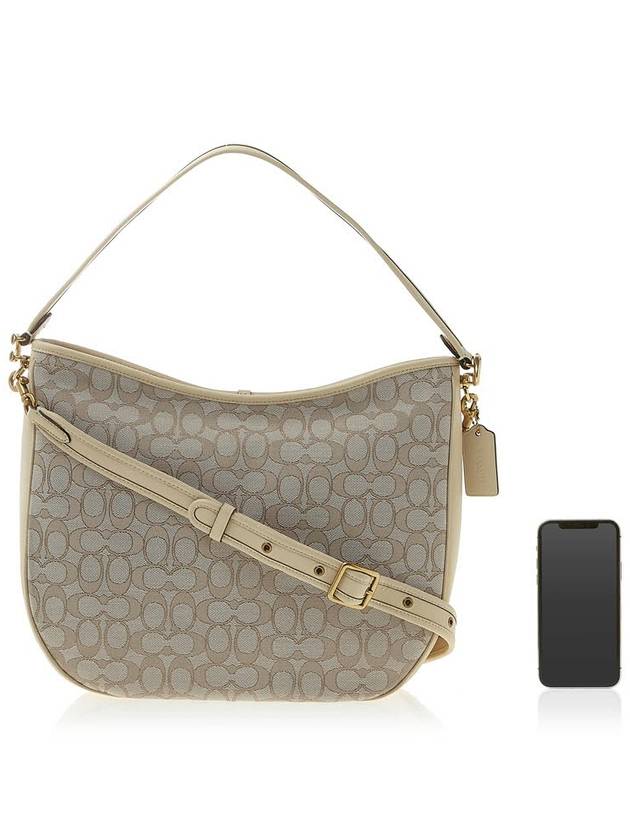 Signature Jacquard Tabby Hobo Bag C6659 STONE IVORY - COACH - BALAAN 6