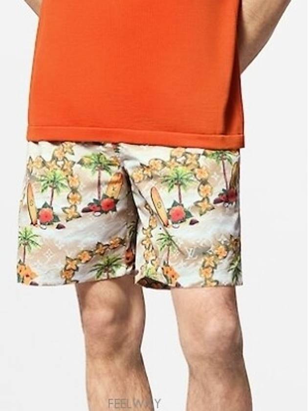 1AFRK6 Monogram Silk Drawstring Shorts - LOUIS VUITTON - BALAAN 2