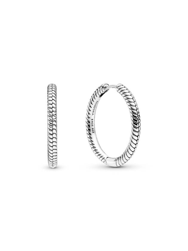 Moments Charm Hoop Earrings Sterling Silver - PANDORA - BALAAN 1