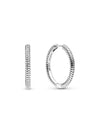 Moments Charm Hoop Earrings Sterling Silver - PANDORA - BALAAN 1