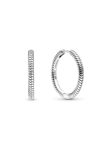 Moments Charm Hoop Earrings Sterling Silver - PANDORA - BALAAN 1