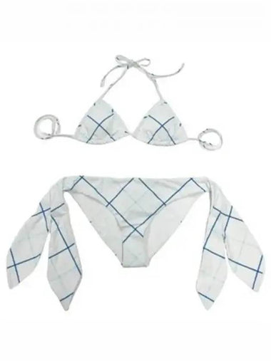 Checked tight triangle bikini 271822 - BURBERRY - BALAAN 1