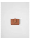 Leather Card Wallet Cognac - PRADA - BALAAN 2